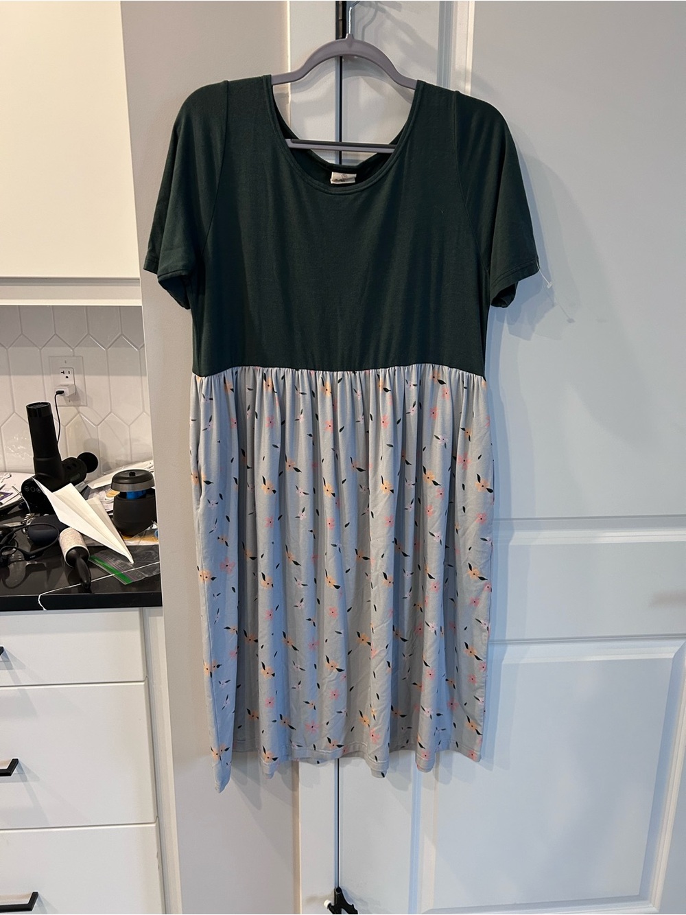Buttercream Clothing Canada Bamboo Green Floral Soft Dress Cottagecore Praire